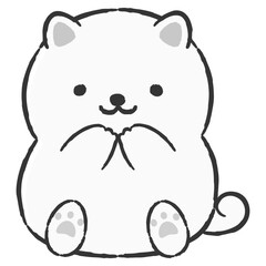 かわいい手描きの犬のイラスト