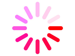 pink and red simple loading icon illustration