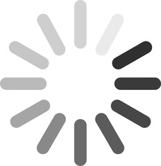 Monochrome simple loading icon illustration