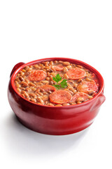 Beans with Brazilian pepperoni feijoada