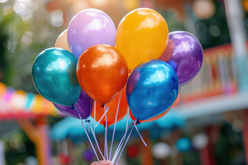 Autism Awareness Balloons at a Park Colorful Display and Festive Celebration to Promote Acceptance and Understanding Vibrant Outdoor Event Brimming with Joy and Support