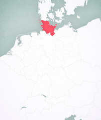 Map of Germany - Schleswig-Holstein