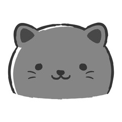 かわいい手描きの猫のイラスト