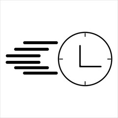 Clock icon. time icon, stylish vector clock icon and time designation. Ideal for displaying the time. 