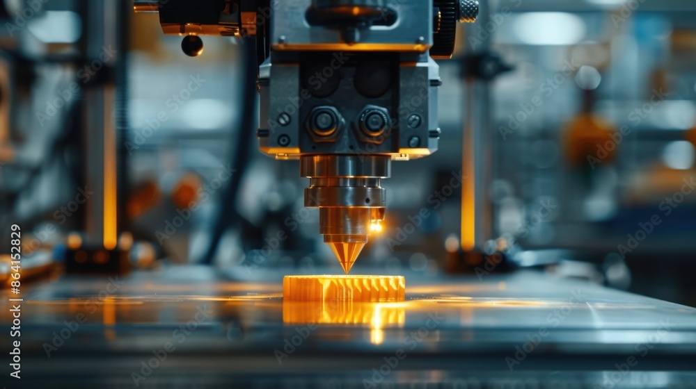 Aufkleber a close-up of an industrial 3d printing machine highlighting precision engineering and advanced tech