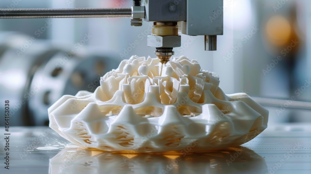 Aufkleber a large-scale 3d printing process in action, highlighting advanced technology and precision within a