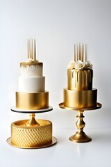 3D gold cake