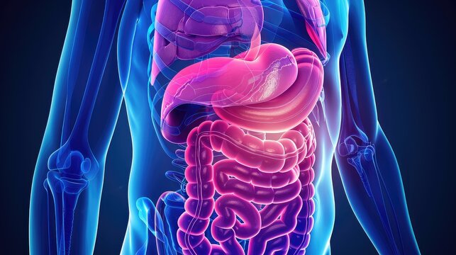 Human digestive system.