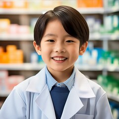 男の子の子供薬剤師