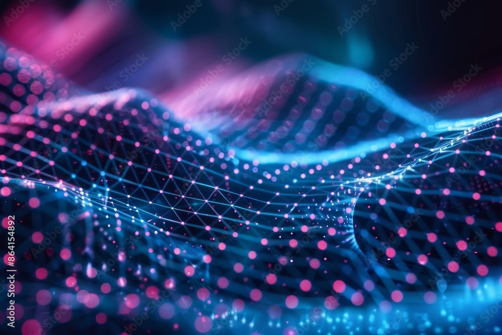 Poster abstract technology background. web technology with a futuristic wireframe. artificial intelligence.