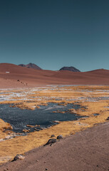 Lagunas altipl&acirc;nicas em S&atilde;o Pedro de Atacama, Chile.