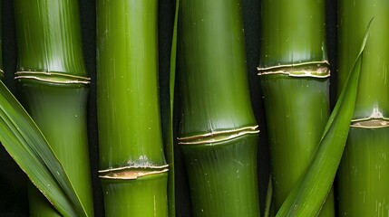 Obraz premium Natural bamboo seamless wall pattern