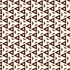 Contemporary geometric pattern. Repeated triangles motif. Seamless surface design. Modern geo abstract background. Minimalist wallpaper. Simple ornamental digital paper, textile print. Vector art