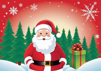 Jolly Santa Claus Illustration