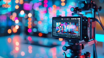 Interactive Livestreams livestream setup with glowing engagement features