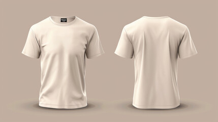 An image of a basic t-shirt seen from the front and back.