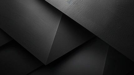 A subtle geometric texture, predominantly black with gentle gradients, perfect background. The shapes are soft and barely visible, creating an elegant and professional look