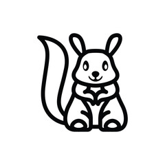 squirrel icon or logo design isolated sign symbol vector illustration. A collection of high quality black line style vector icons