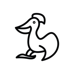 Stork icon or logo design isolated sign symbol vector illustration. A collection of high quality black line style vector icons