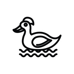 duck icon or logo design isolated sign symbol vector illustration. A collection of high quality black line style vector icons