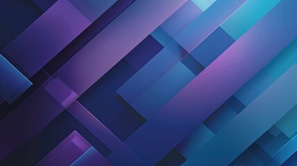 Design a horizontal static abstract background with geometric shapes in shades of blue and purple, reflecting