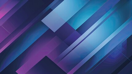 Obraz premium Design a horizontal static abstract background with geometric shapes in shades of blue and purple, reflecting