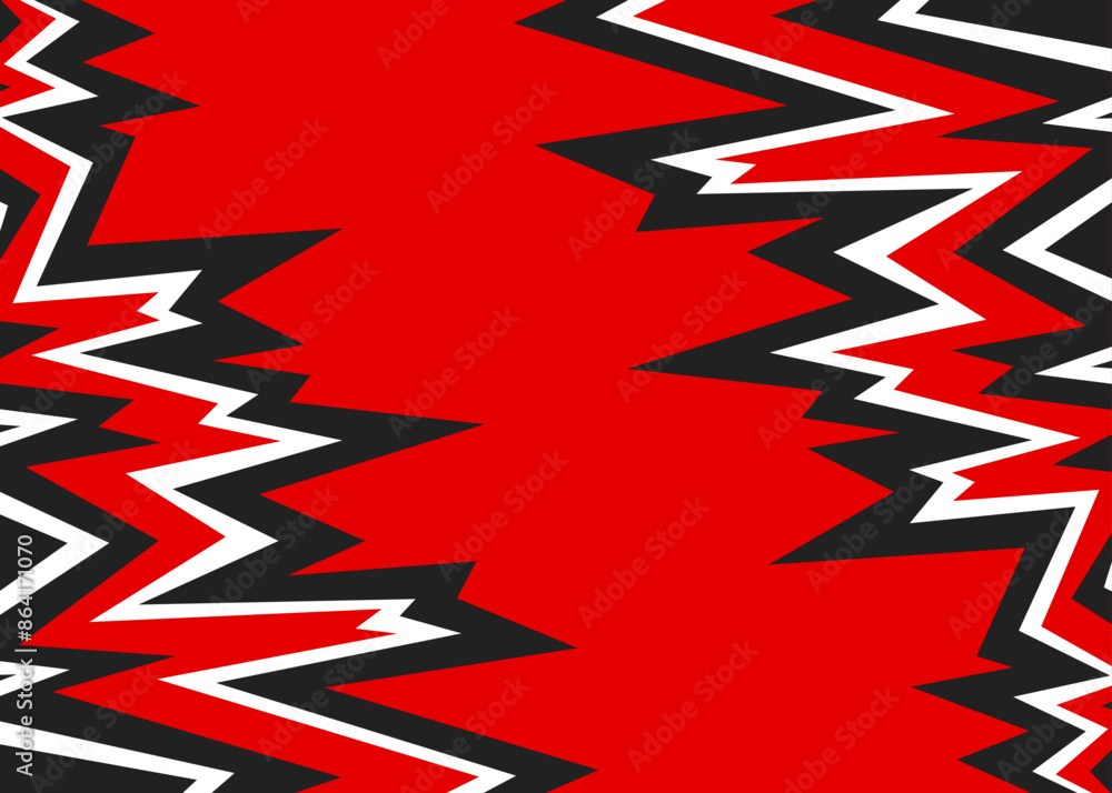 Poster abstract background with reflective jagged spike pattern and with some copy space area