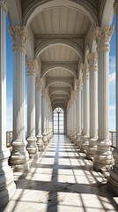 colonnade in the town country