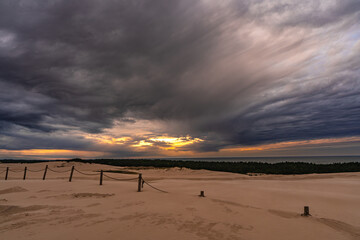 morze , plaża , chmury , sztorm , fale, Bałtyk, morze Bałtyckie, wydmy, © Daniel Folek