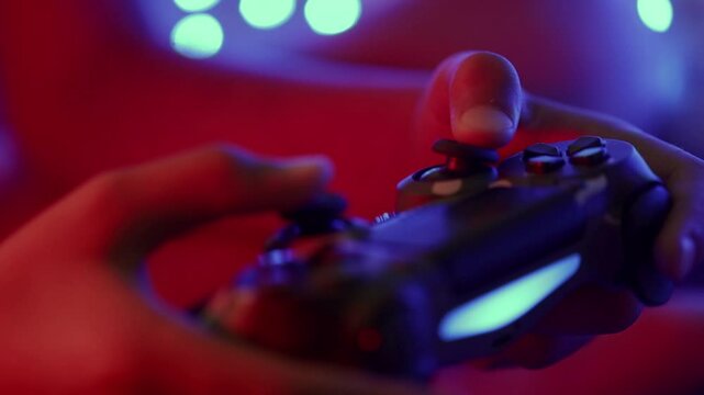 boy with joystick game controller