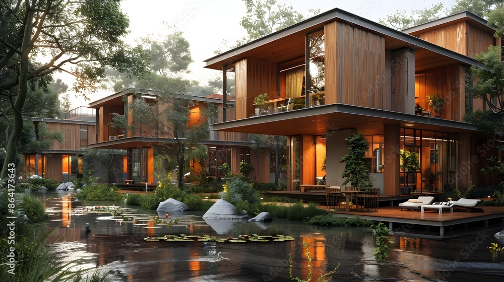 Poster modular net zero energy dormitory with passive solar design and integrated renewable systems for