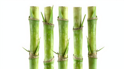 Fototapeta premium Minimalist Bamboo Shoots in Natural Environment