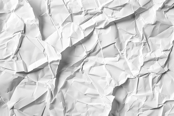 Obraz premium Discover a high-resolution white crumpled and creased glued wrinkled paper poster texture background, perfect for creative design projects and digital art.