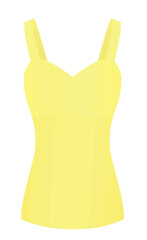 Yellow women top. vector illustration