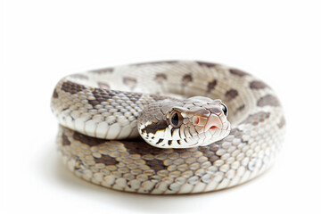 Fototapeta premium A high-resolution image of a snake on a white background, perfect for educational, scientific, and wildlife-themed projects.