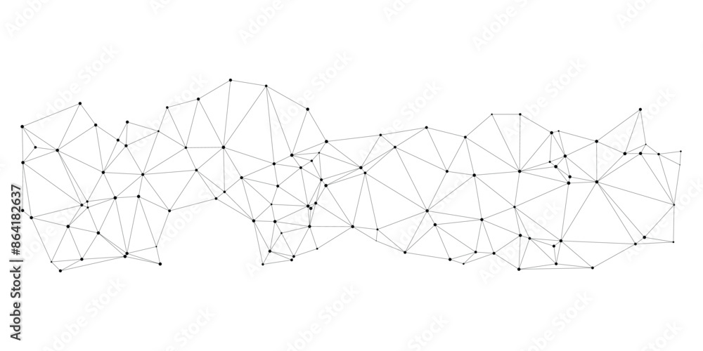 Aufkleber abstract dot and triangle connection background.vector illustration