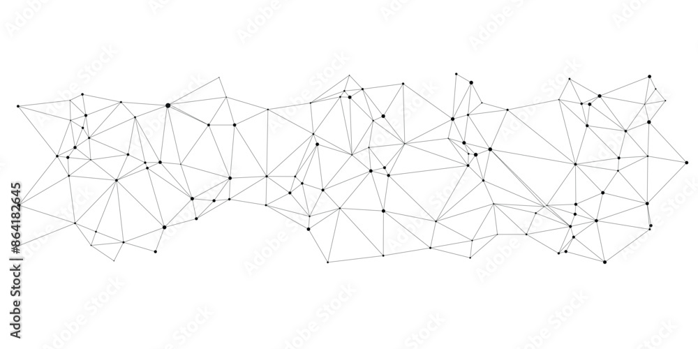 Aufkleber abstract dot and triangle connection background.vector illustration