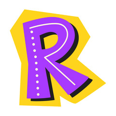 Alphabet Letter Cutout R