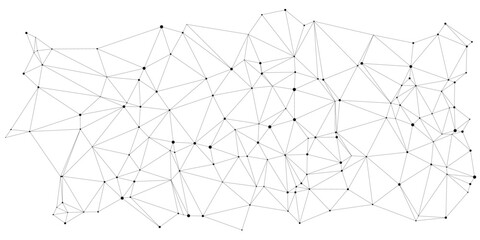 abstract dot and triangle connection background.vector illustration