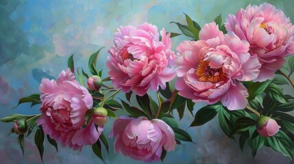 Fototapeta premium Peony blooms
