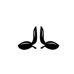 coconut shoot plant silhouette icon