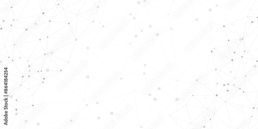 Poster abstract dot and triangle connection background.vector illustration