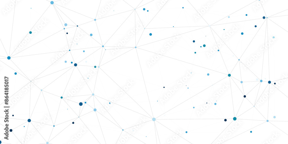 Poster abstract dot and triangle connection background.vector illustration