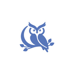 owl illustration, owl logo design, vector