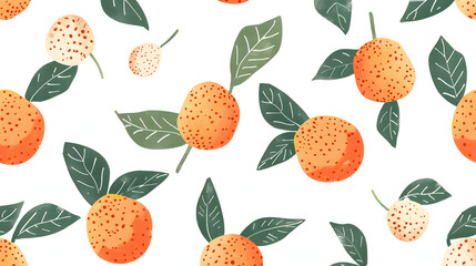 lychee pattern on white background