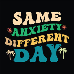 Retro wavy groovy typography t-shirt design