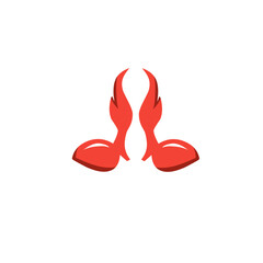 coconut shoot plant logo icon