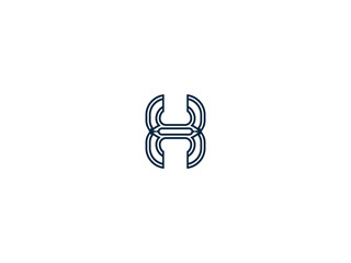 Creative H business monogram logo design