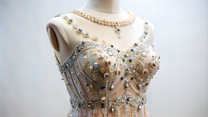 Obraz premium enchanting crystal embellished dress with high detailing