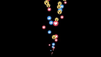 Emoji social media element, Live streaming style animated icon. Alpha channel, transparent background. 4K resolution - Powered by Adobe